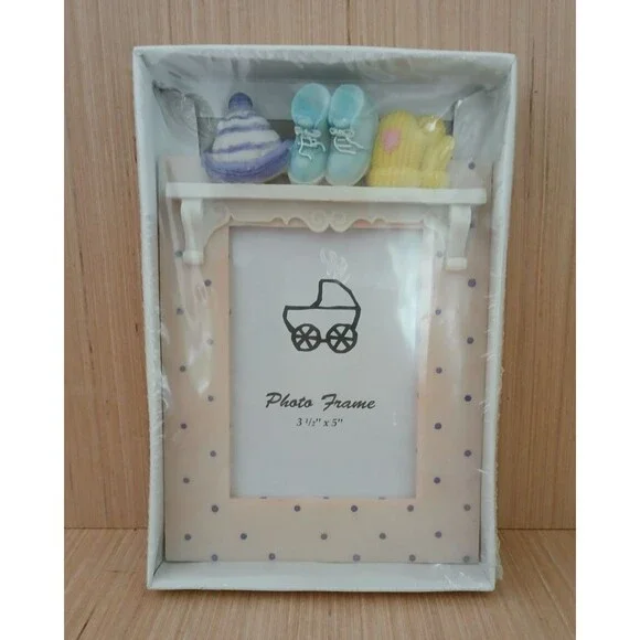 NEW Midwestern Home Products Cute Baby Picture Frame Newborn Holds 3.5x5 Picture - Picture 4 of 8
